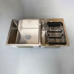 Chậu Rửa Bát Inox 2 Hố Lệch C_8245C