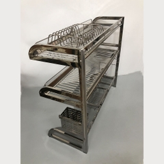 Kệ Bát Đĩa 2 Tầng Trên Bồn Rửa Bát inox 304 - KBD_02_86
