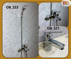  CB Sen tắm gắn tường OB_223 + Vòi 1 lỗ OB_221