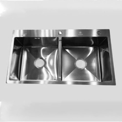 Chậu Rửa Bát Inox 2 Hố Cân C_9050A