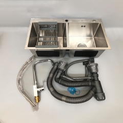 CB Chậu rửa bát 2 hố 8245JA + Vòi bếp N-L JA_807