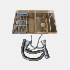 Chậu Rửa Bát Inox 2 Hố Cân C_8350A