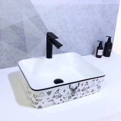 Chậu Sứ Vuông Tuần Lộc