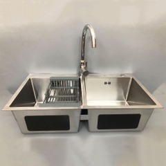 CB Chậu rửa bát 2 hố C8245JA + Vòi bếp N_L OB214