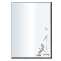 Gương Soi Chữ Nhật JIAS Họa Tiết Hoa Sen