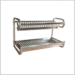Kệ Bát Đĩa 2 Tầng Đứng Inox 304 - KBD_02_60