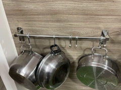 Máng Xoong 5 Móc Dài 60cm, Inox 304 - MX 06