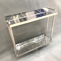 Kệ Gia Vị Tấm Treo 2 Tầng, Inox 304 Hiệu Obiste - KV 02(Mới )