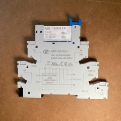 Relay HF41F | Đế relay 41F-1Z-C2 (24VDC)