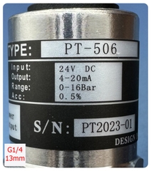 Cảm biến áp suất PT-506 10Bar, 16Bar, 25Bar – Ngõ ra 4-20mA, nguồn 24VDC