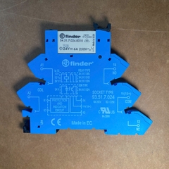 Đế relay Finder 93.51.7.024 24VDC, 6A-250V không vít