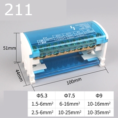 Cầu Đấu Phân Phối Điện JH8211 125A 500V | Model 211