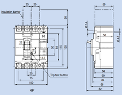 MCCB 4 Pha (ABN Series) - ABN54c, ABN104c, ABN204c, ABN404c, ABN804c