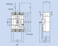 MCCB 3 Pha (ABN Series) - ABN53c, ABN63c, ABN103c, ABN203c, ABN403c, ABN803c