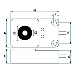 Cảm biến vòng phát hiện kim loại HX-DGS-22P1 –  phi 22mm, PNP Thường mở