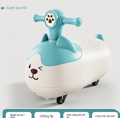 Xe chòi chân có đèn nhạc xe mèo (QT 3b Bemom)