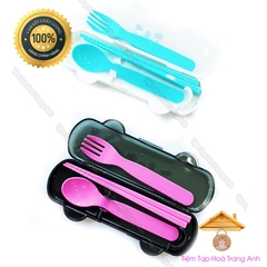 Set thìa + dĩa + đũa Nhật cho bé