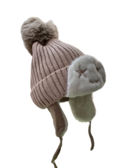 Mũ len trùm tai họa tiết ngôi sao