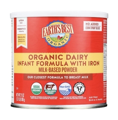 Sữa hữu cơ Earth’s Best Organic Dairy của Mỹ cho trẻ từ 0 đến 12 tháng hộp 595g