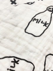 Set 5 yếm xô 4 lớp Họa tiết đen trắng