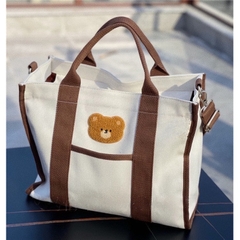 Túi bỉm sữa thêu Gấu