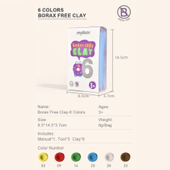 Đất nặn không dính Mideer Borax Free Clay (3 tuổi+)