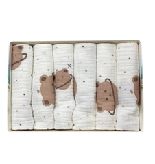 Set 6 khăn sữa nhăn 2 lớp Mipbi