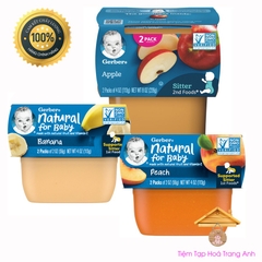Hoa quả nghiền Gerber Mỹ (set 2 hộp)