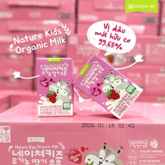 Thùng 24h sữa tươi Nature Kids Organic Nature Me 140ml vị Dâu