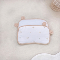 Gối bông sơ sinh tai gấu cotton Monona
