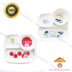 Khay + bát ăn dặm Nhật cho bé