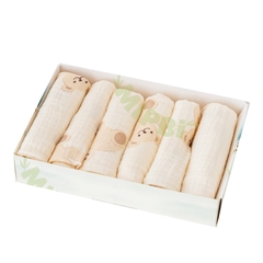 Set 6 khăn sữa nhăn 2 lớp Mipbi