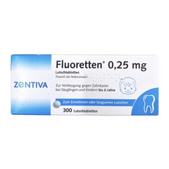 Viên ngậm chống sâu răng Fluoretten 0,25mg Đức (1 vỉ 30 viên)