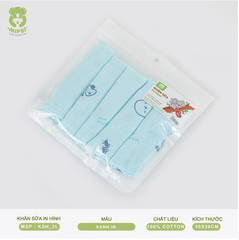 Khăn sữa cotton in hình Mipbi