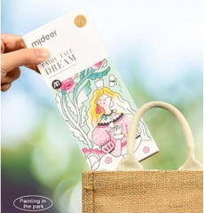 Bộ tranh tô màu nước kèm bút lông Mideer (20 tờ)