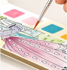 Bộ tranh tô màu nước kèm bút lông Mideer (20 tờ)