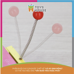 Đồ chơi đàn gỗ kết hợp xe kéo hình cún Toyshouse 1152