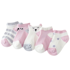 Set 5 đôi tất lưới hình thú cổ thấp