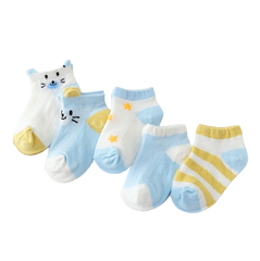 Set 5 đôi tất lưới hình thú cổ thấp