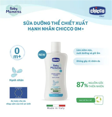 Sữa dưỡng thể Hạnh Nhân Chicco 200ml (0 tháng+)