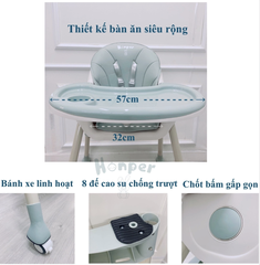 Ghế ăn dặm ngả lưng Honper HP211