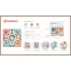 Bộ cờ cá ngựa ô tô gỗ Top Bright