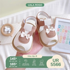 Dép tập đi đính nơ nâu Uala rogo