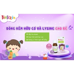 Siro bổ sung kẽm hữu cơ Biolizin 50ml cho bé biếng ăn (3 tháng+)