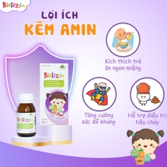 Siro bổ sung kẽm hữu cơ Biolizin 50ml cho bé biếng ăn (3 tháng+)
