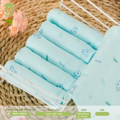 Khăn sữa sợi tre Mipbi 3 lớp set 6 cái
