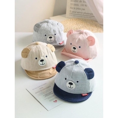 Mũ lưỡi trai kẻ Gấu cho bé