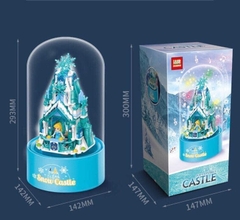 Bộ ghép hình Lâu Đài Tuyết có đèn nhạc, phun tuyết.