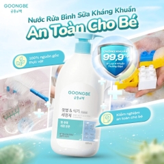 Nước Rửa Bình Sữa và Trái Cây Khử Mùi Kháng Khuẩn GOONGBE 500ml