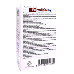 Siro bổ sung sắt Ferrolip baby 30ml (0 tháng+)
